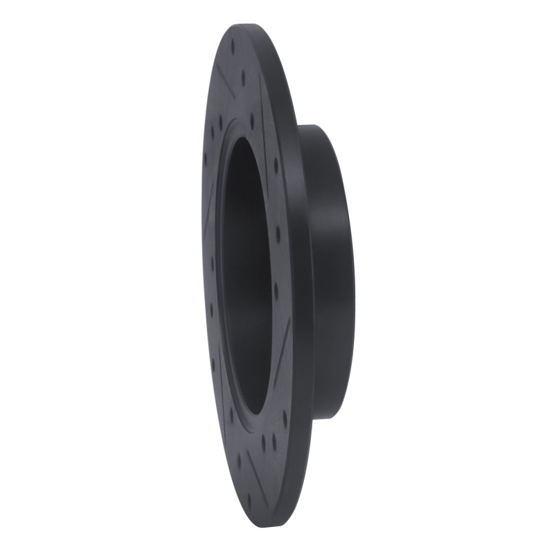 Picture of R1 02-06 Audi A4 (USA/Canada) Rear Left Drilled & Slotted Black Brake Rotor