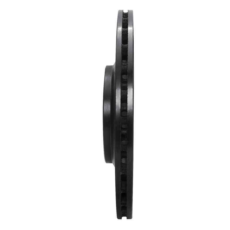 Picture of R1 07-11 Audi S6 Rear Right Drilled & Slotted Black Brake Rotor