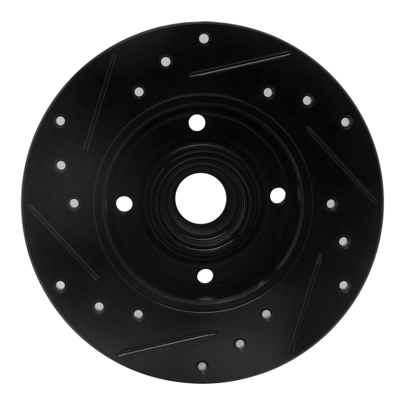 Picture of R1 85-02 Volkswagen Golf Rear Right Drilled & Slotted Black Brake Rotor