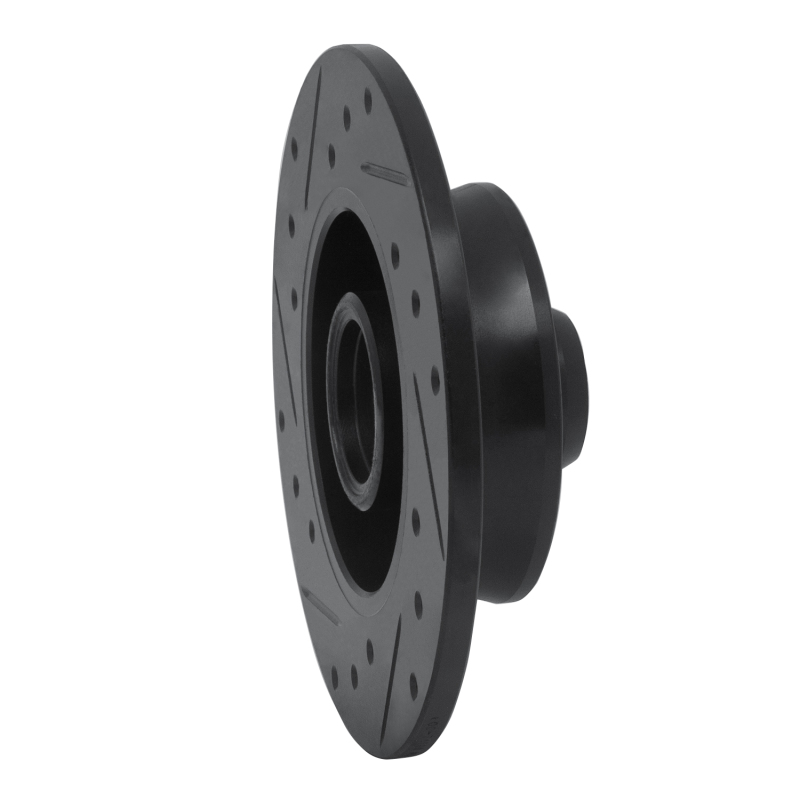 Picture of R1 92-98 Volkswagen Golf Rear Right Drilled & Slotted Black Brake Rotor