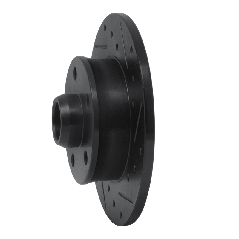 Picture of R1 92-98 Volkswagen Golf Rear Right Drilled & Slotted Black Brake Rotor