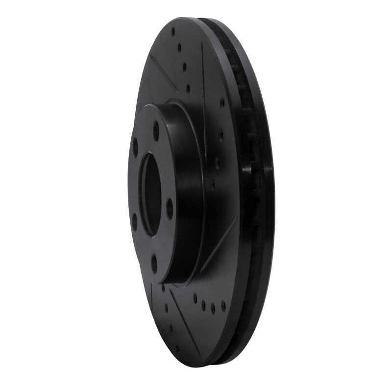 Picture of R1 98-98 Volkswagen Passat (USA/Canada) Front Right Drilled & Slotted Black Brake Rotor