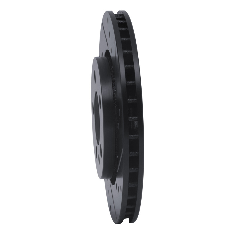 Picture of R1 00-06 Audi TT Quattro Rear Right Drilled & Slotted Black Brake Rotor