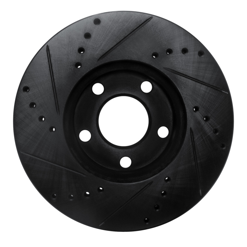 Picture of R1 98-98 Volkswagen Passat (USA/Canada) Front Right Drilled & Slotted Black Brake Rotor