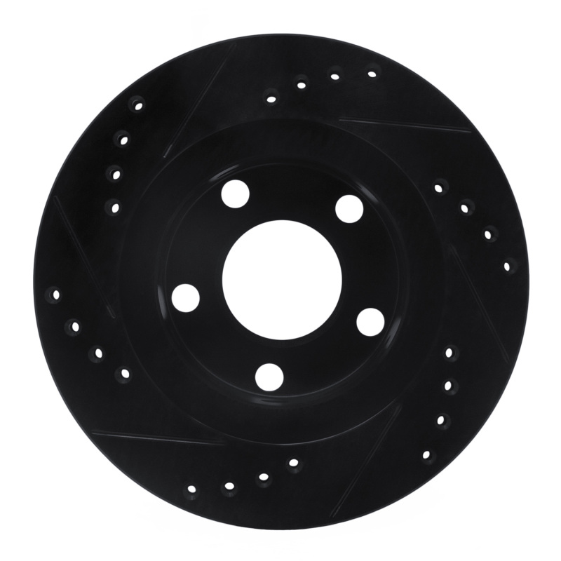 Picture of R1 99-05 Audi A6 Quattro Rear Right Drilled & Slotted Black Brake Rotor