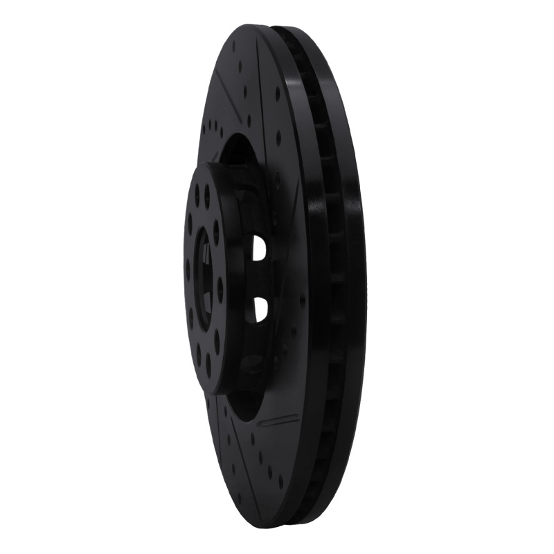 Picture of R1 02-05 Volkswagen Passat (USA/Canada) Front Right Drilled & Slotted Black Brake Rotor