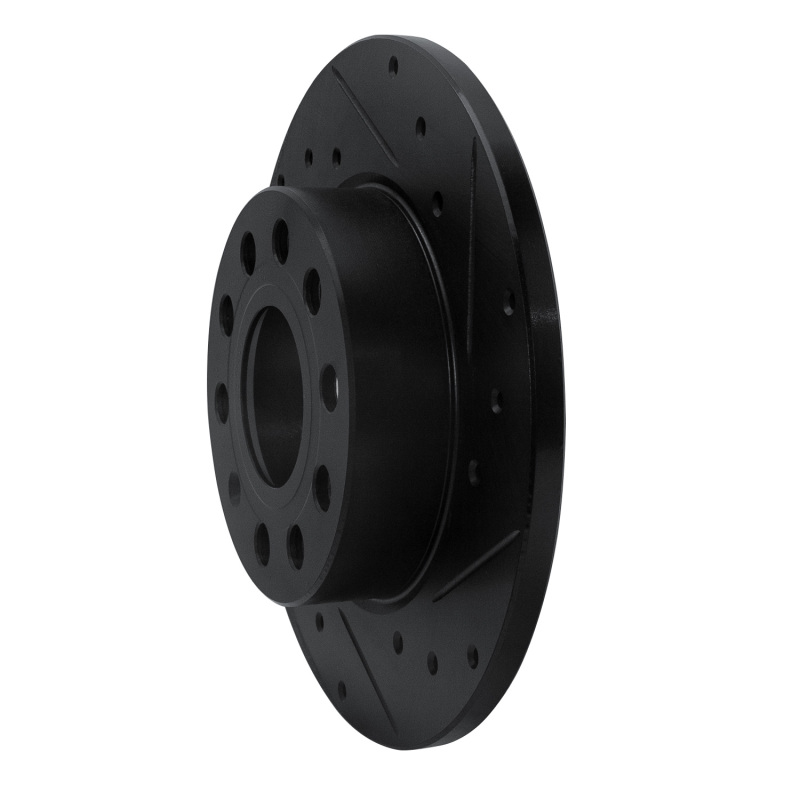 Picture of R1 05-13 Audi A3 Rear Right Drilled & Slotted Black Brake Rotor