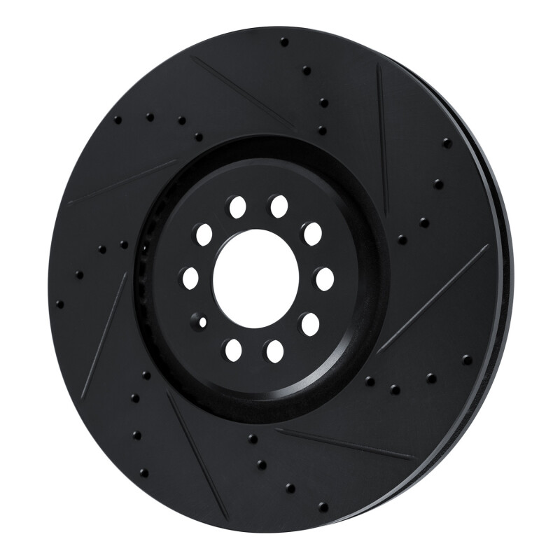 Picture of R1 04-06 Audi TT Quattro Right Front Drilled & Slotted Black Brake Rotor