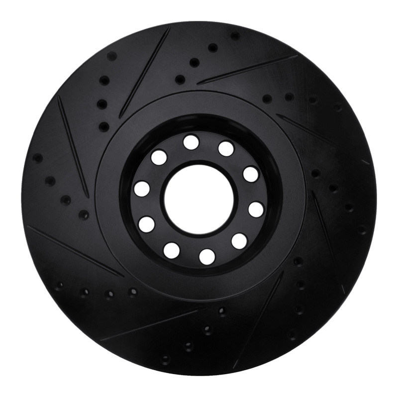 Picture of R1 02-05 Volkswagen Passat (USA/Canada) Front Right Drilled & Slotted Black Brake Rotor