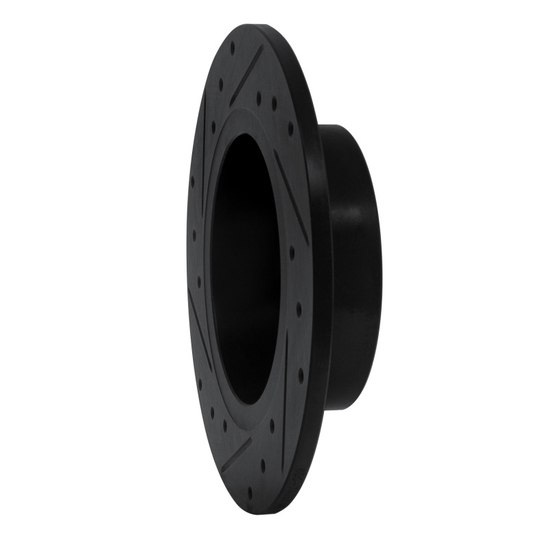 Picture of R1 10-19 Audi A3 Rear Right Drilled & Slotted Black Brake Rotor