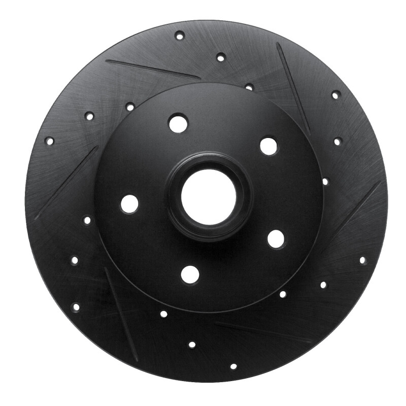 Picture of R1 79-85 Volkswagen Type 2 Front Right Drilled & Slotted Black Brake Rotor