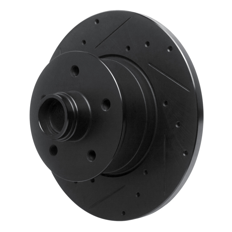 Picture of R1 79-85 Volkswagen Vanagon Front Left Drilled & Slotted Black Brake Rotor