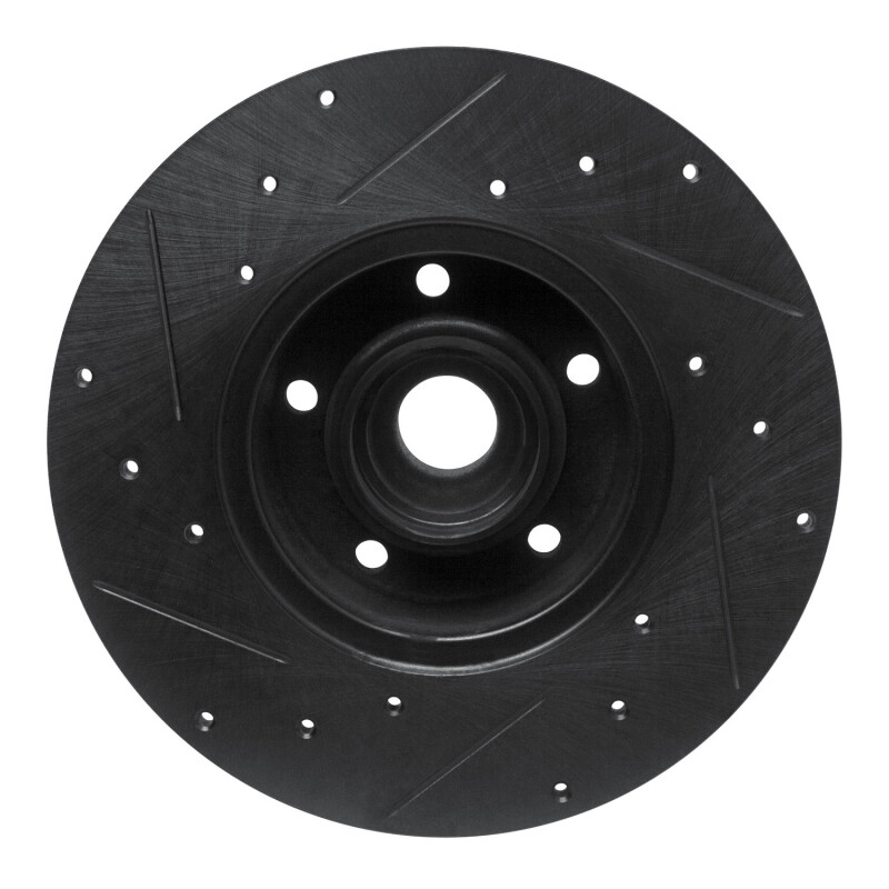 Picture of R1 79-85 Volkswagen Type 2 Front Right Drilled & Slotted Black Brake Rotor