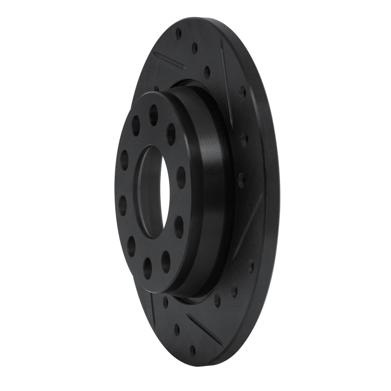 Picture of R1 01-03 Volkswagen EuroVan Front Right Drilled & Slotted Black Brake Rotor
