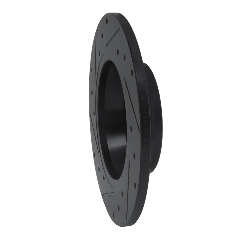 Picture of R1 05-18 Audi A3 Rear Right Drilled & Slotted Black Brake Rotor