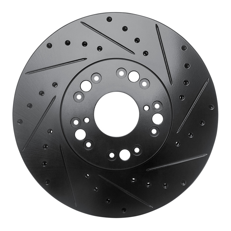 Picture of R1 92-10 Lexus LS400 Front Right Drilled & Slotted Black Brake Rotor