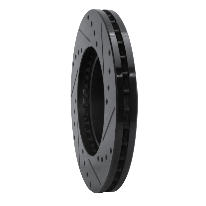 Picture of R1 92-98 Lexus SC300 Front Left Drilled & Slotted Black Brake Rotor