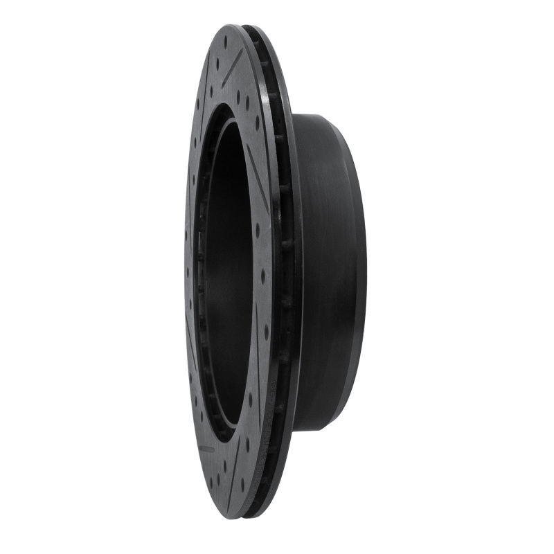 Picture of R1 92-00 Lexus GS300 Rear Right Drilled & Slotted Black Brake Rotor