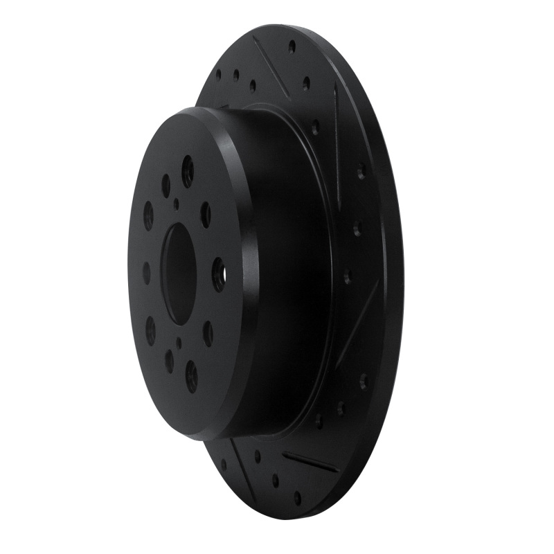 Picture of R1 98-10 Lexus GS400 Rear Right Drilled & Slotted Black Brake Rotor