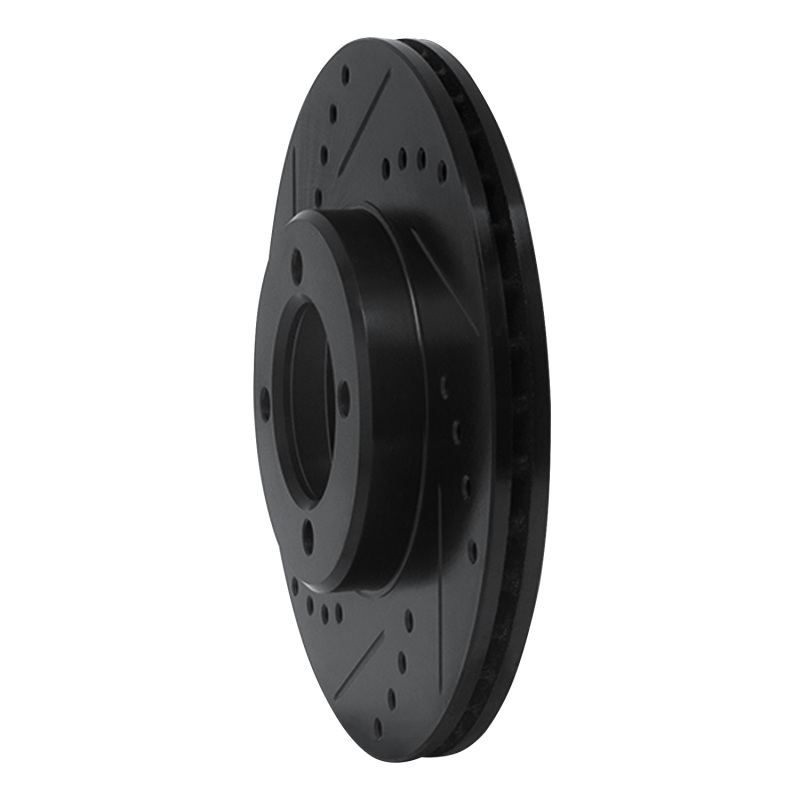 Picture of R1 84-87 Toyota Corolla (US/Canada) Front Left Drilled & Slotted Black Brake Rotor
