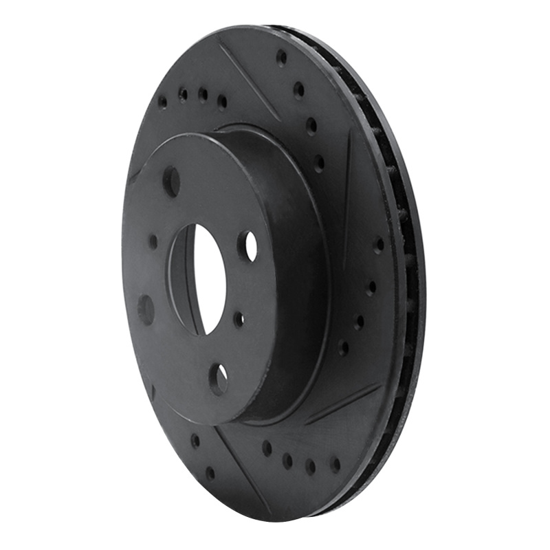Picture of R1 85-88 Chevrolet Nova Front Right Drilled & Slotted Black Brake Rotor