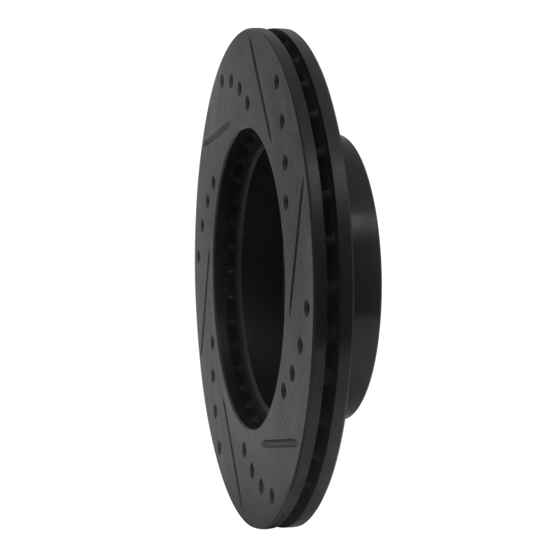 Picture of R1 85-88 Chevrolet Nova Front Left Drilled & Slotted Black Brake Rotor