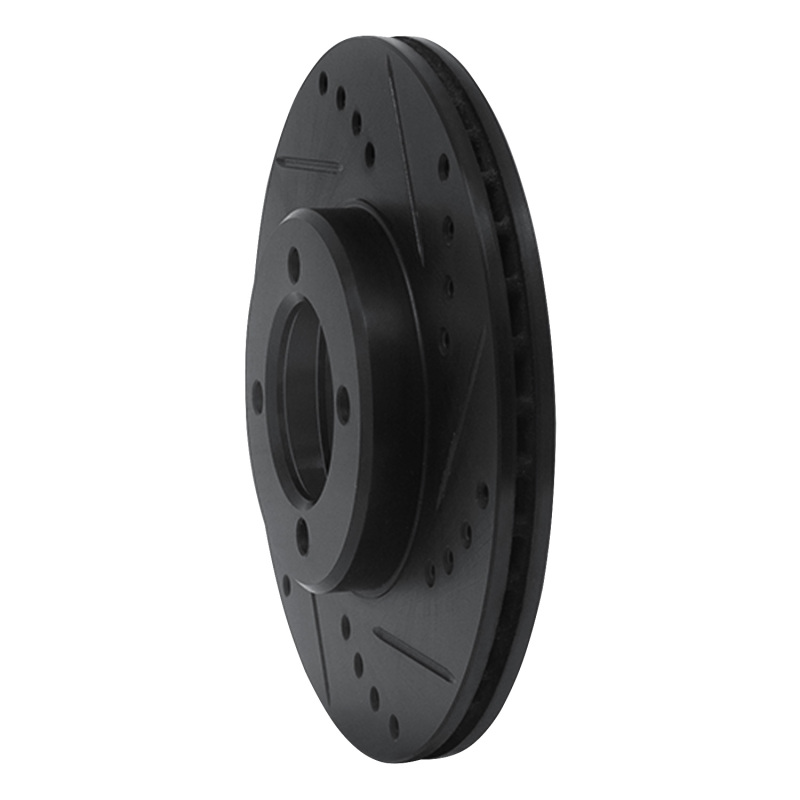 Picture of R1 84-87 Toyota Corolla (US/Canada) Front Right Drilled & Slotted Black Brake Rotor