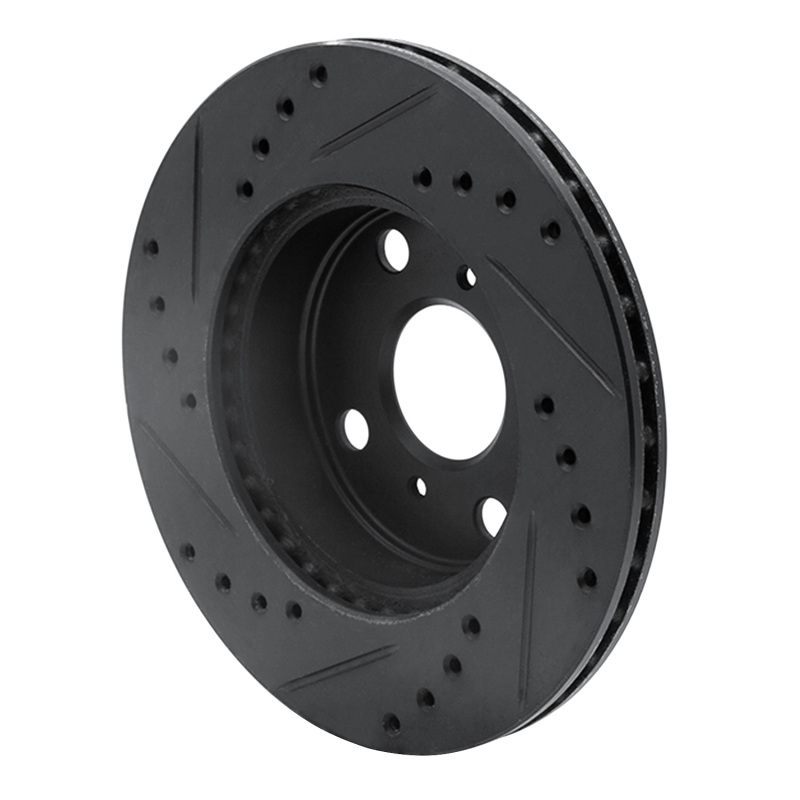 Picture of R1 85-88 Chevrolet Nova Front Right Drilled & Slotted Black Brake Rotor