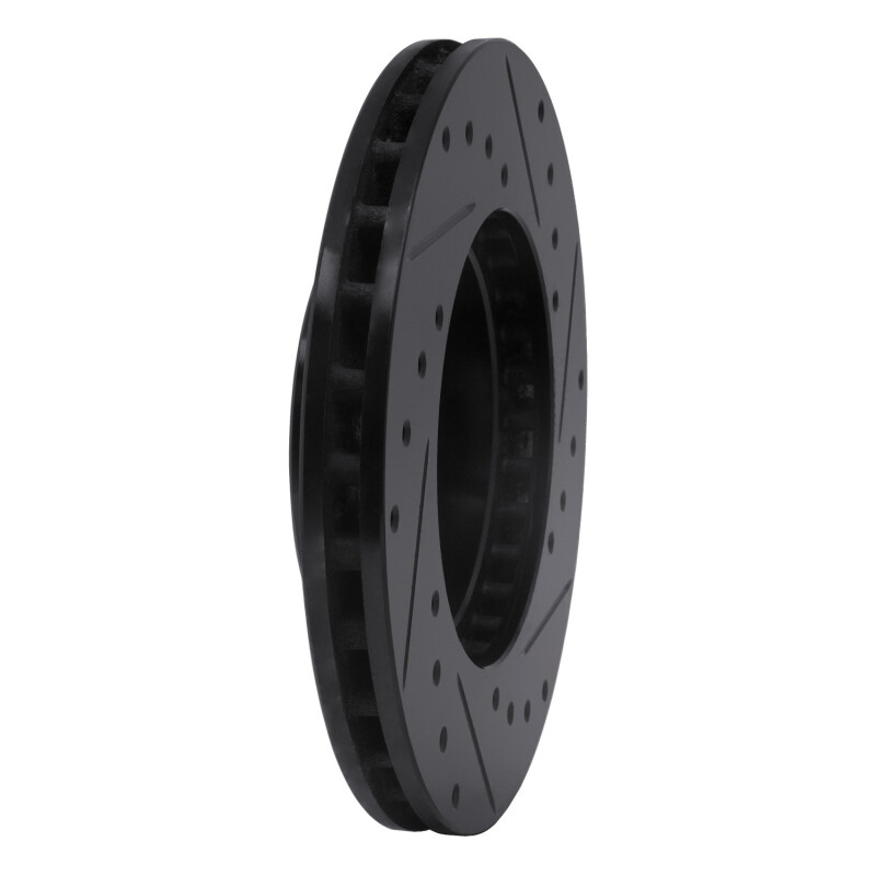 Picture of R1 87-91 Toyota Camry Front Left Drilled & Slotted Black Brake Rotor
