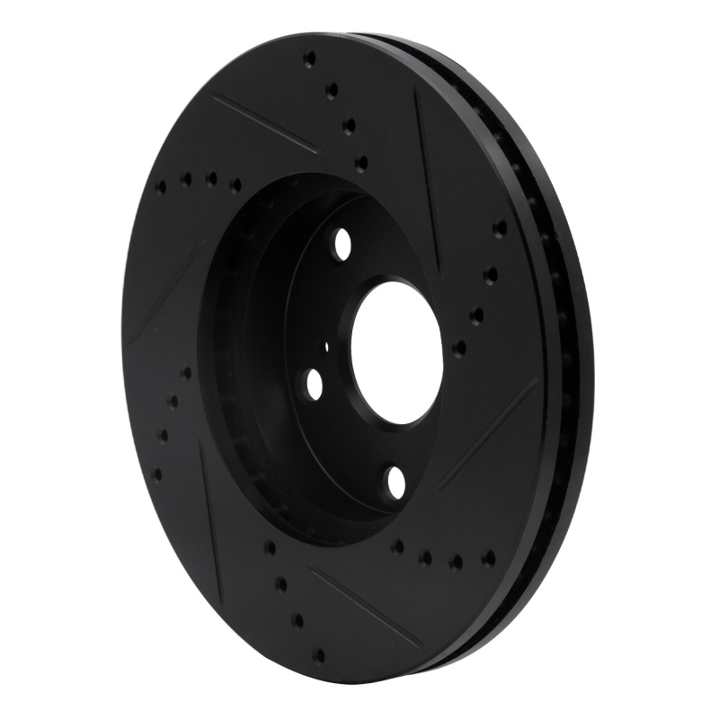 Picture of R1 92-06 Lexus ES300 Front Left Drilled & Slotted Black Brake Rotor