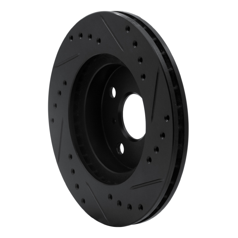 Picture of R1 93-02 Chevrolet Prizm Front Left Drilled & Slotted Black Brake Rotor