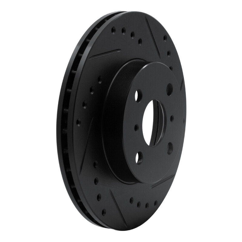 Picture of R1 93-02 Chevrolet Prizm Front Right Drilled & Slotted Black Brake Rotor