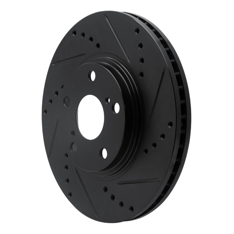 Picture of R1 99-07 Lexus ES300 Front Right Drilled & Slotted Black Brake Rotor