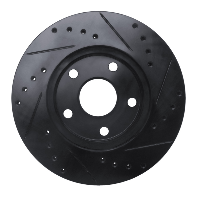 Picture of R1 92-95 Toyota MR2 Front Left Drilled & Slotted Black Brake Rotor