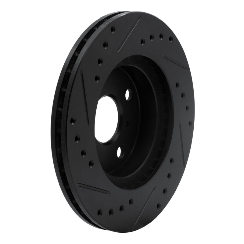 Picture of R1 93-02 Chevrolet Prizm Front Right Drilled & Slotted Black Brake Rotor