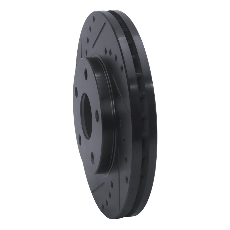 Picture of R1 92-95 Toyota MR2 Front Left Drilled & Slotted Black Brake Rotor