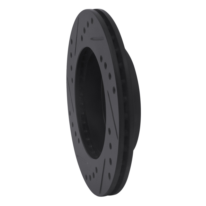 Picture of R1 99-05 Toyota Echo Front Right Drilled & Slotted Black Brake Rotor
