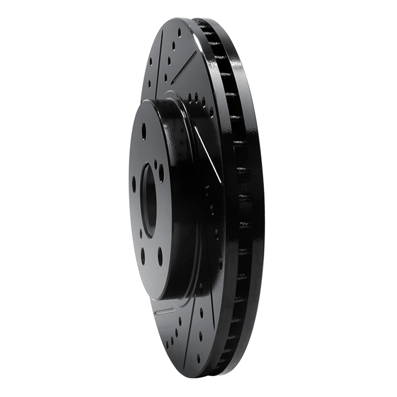 Picture of R1 02-15 Lexus ES300 Front Left Drilled & Slotted Black Brake Rotor