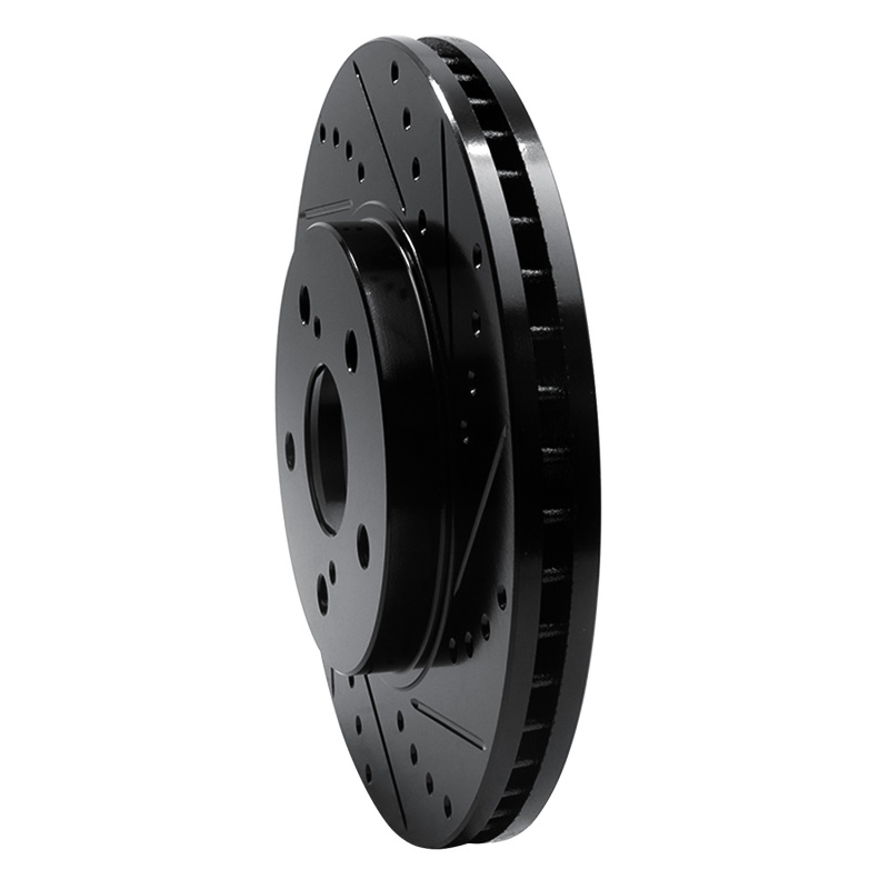 Picture of R1 02-15 Lexus ES300 Front Right Drilled & Slotted Black Brake Rotor