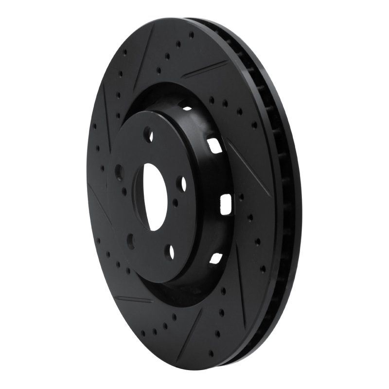 Picture of R1 09-15 Toyota Venza Front Left Drilled & Slotted Black Brake Rotor