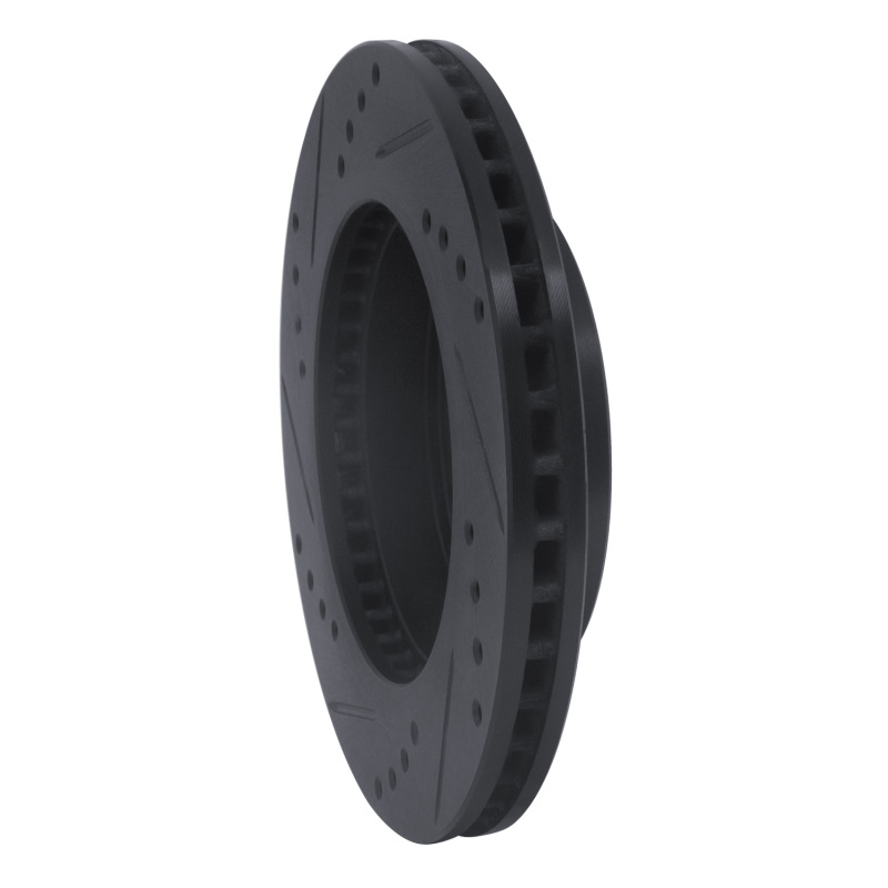 Picture of R1 91-94 Toyota Previa Front Right Drilled & Slotted Black Brake Rotor