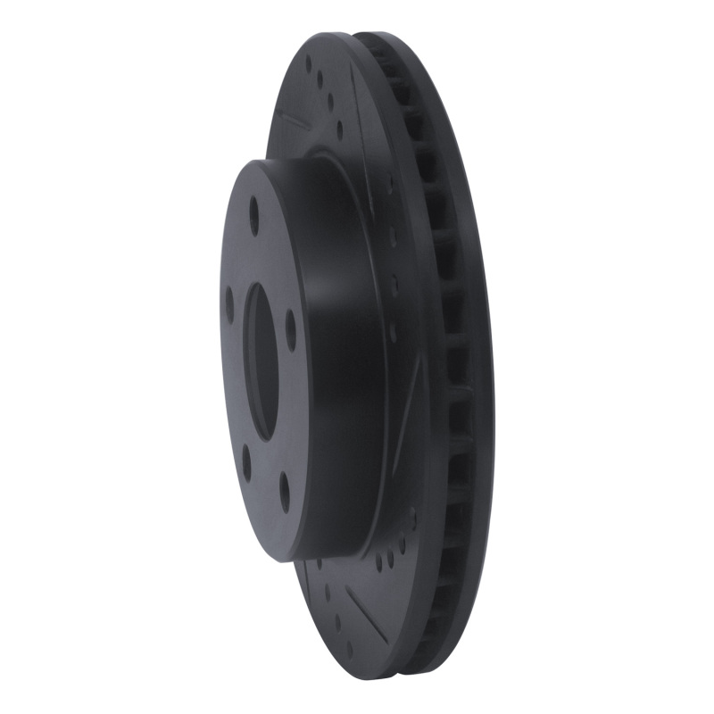 Picture of R1 91-94 Toyota Previa Front Right Drilled & Slotted Black Brake Rotor