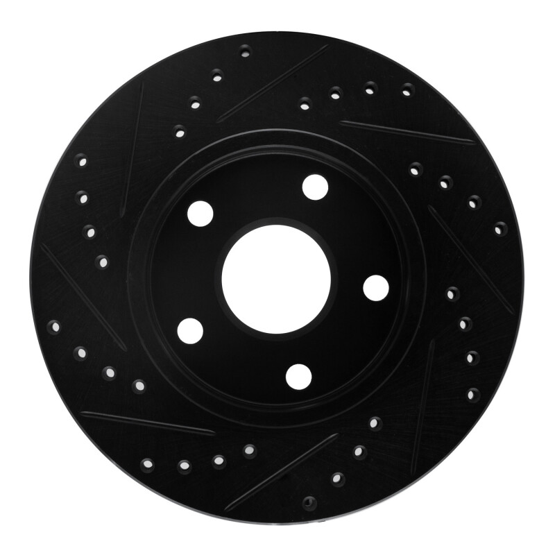 Picture of R1 91-96 Toyota Previa Front Right Drilled & Slotted Black Brake Rotor