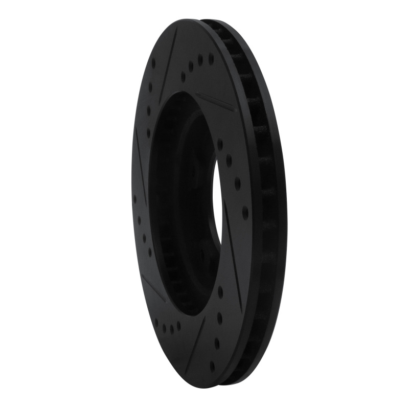 Picture of R1 95-04 Toyota Tacoma Front Right Drilled & Slotted Black Brake Rotor