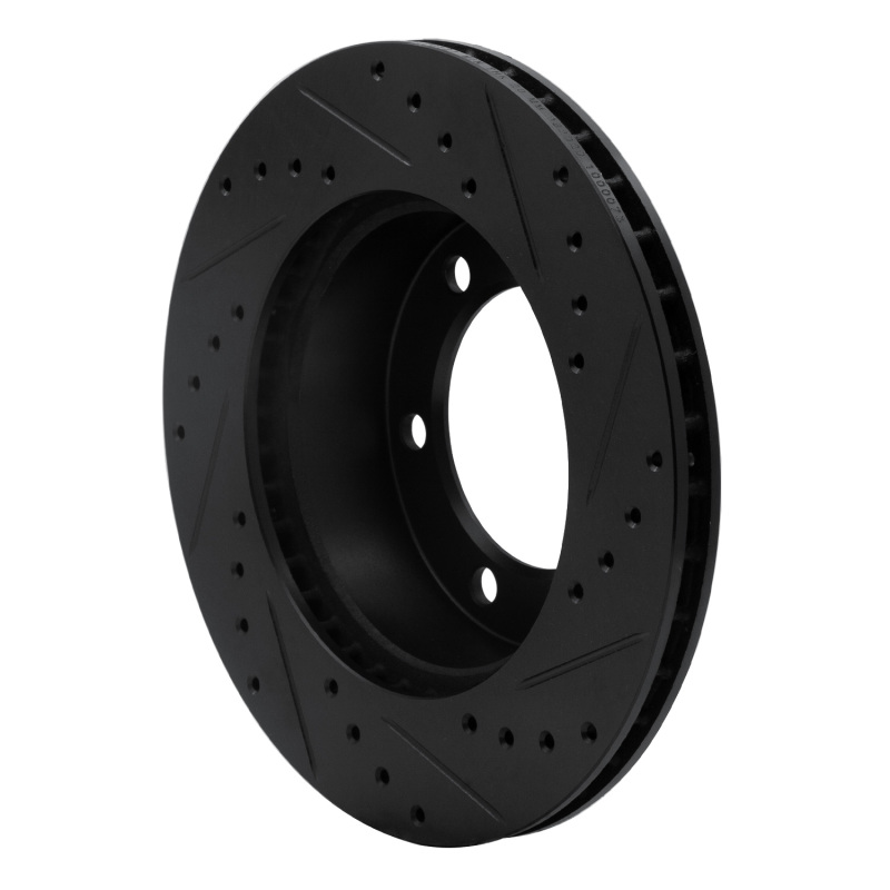 Picture of R1 95-04 Toyota Tacoma Front Left Drilled & Slotted Black Brake Rotor