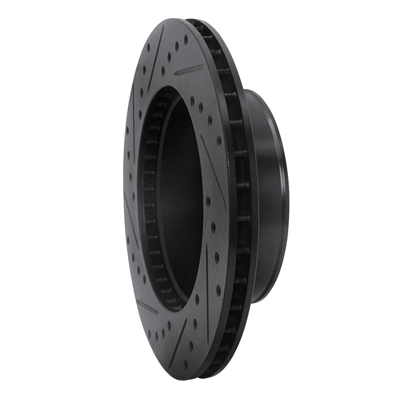 Picture of R1 95-04 Toyota 4Runner Front Right Drilled & Slotted Black Brake Rotor