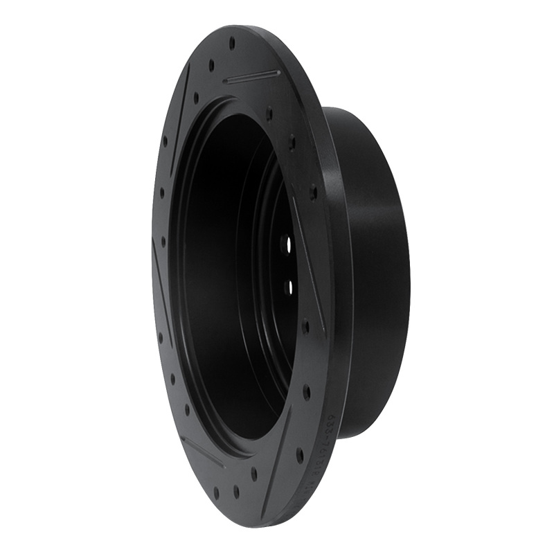 Picture of R1 04-10 Toyota SIENNA Rear Right Drilled & Slotted Black Brake Rotor