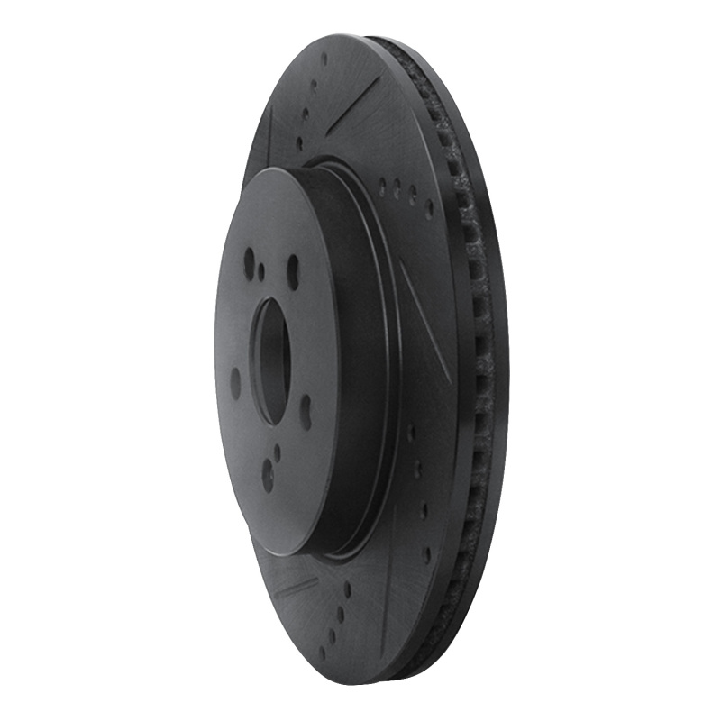 Picture of R1 19-25 Toyota Corolla (US/Canada) Front Left Drilled & Slotted Black Brake Rotor