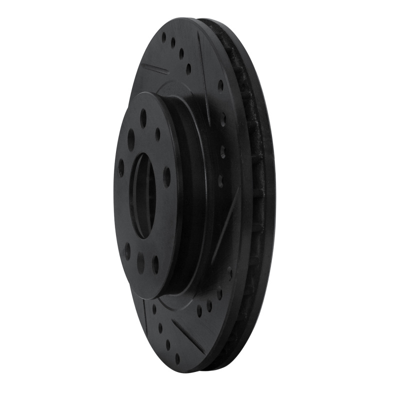 Picture of R1 88-92 Ford Probe Front Right Drilled & Slotted Black Brake Rotor