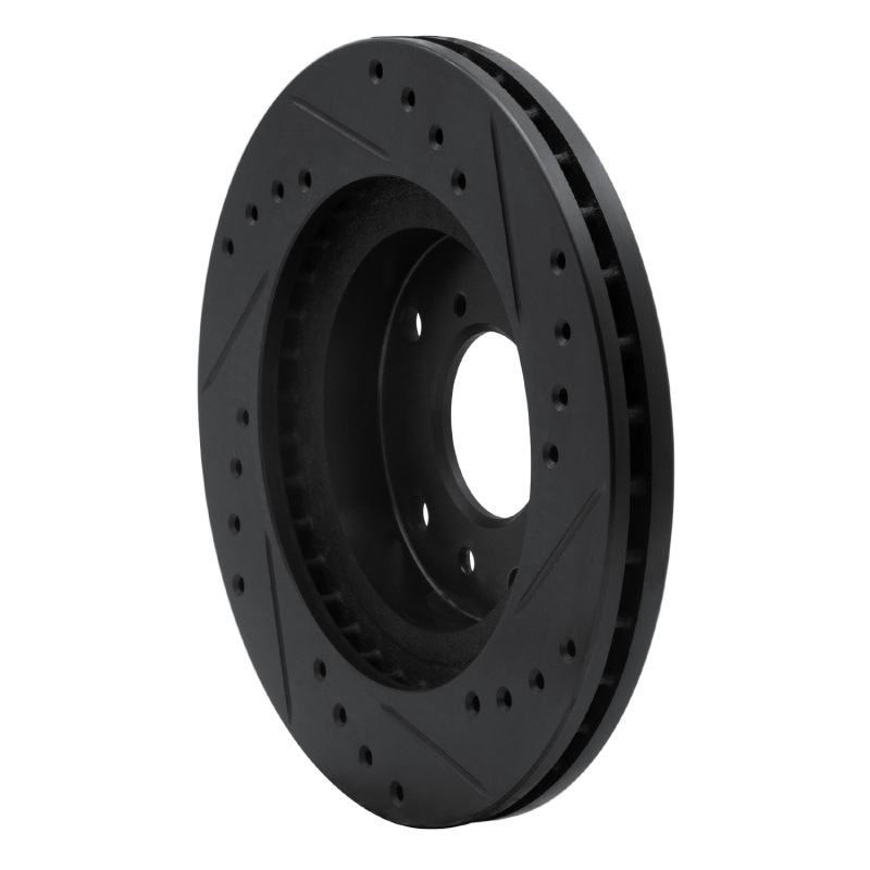 Picture of R1 88-92 Ford Probe Front Left Drilled & Slotted Black Brake Rotor